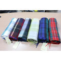 Wool and Cashmere Blended Plaid Shawls